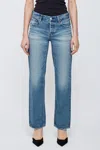 Moussy Millsboro Straight Low Jeans In Blue In Blue