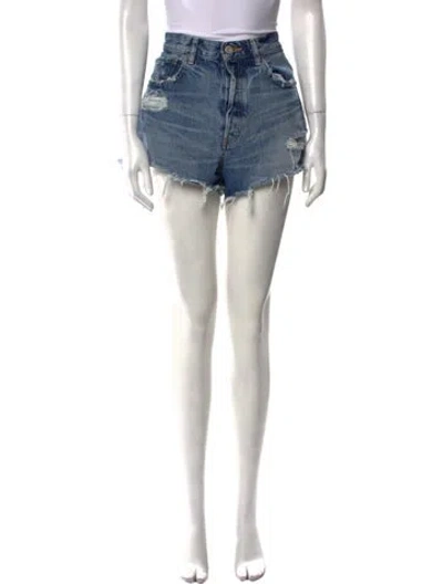 Pre-owned Moussy Mini Shorts In Blue