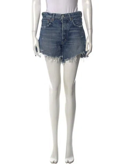 Pre-owned Moussy Mini Shorts In Blue