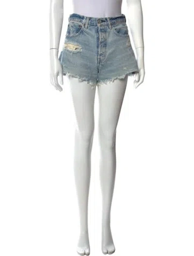 Pre-owned Moussy Mini Shorts In Blue