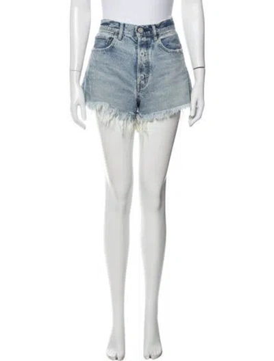 Pre-owned Moussy Mini Shorts In Blue/white