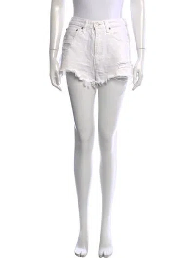 Pre-owned Moussy Mini Shorts In White