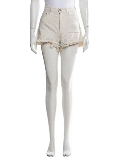Pre-owned Moussy Mini Shorts In White