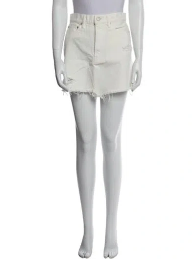 Pre-owned Moussy Mini Skirt In Blue