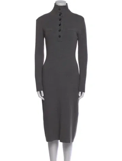 Pre-owned Moussy Mock Neck Sweater In Gray