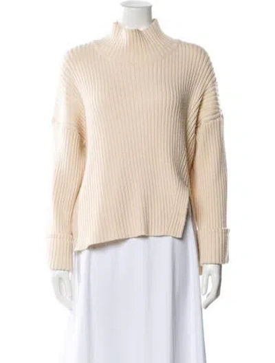 Pre-owned Moussy Mock Neck Sweater In Neutral