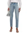 Moussy Montura Tapered Mid Jeans In Light Blue In Blue