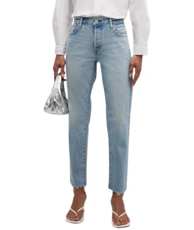 Moussy Montura Tapered Mid Jeans In Light Blue