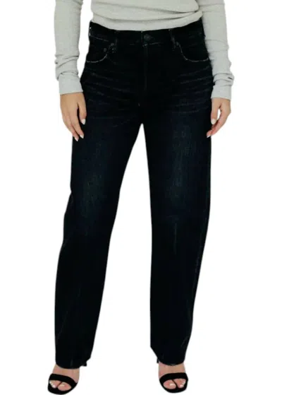 Moussy Murrieta Wide Straight Jeans In Black