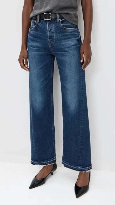 Moussy Mv Espanola Wide Pants In Blue