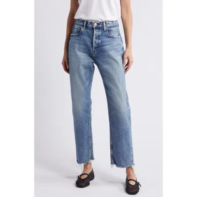 MOUSSY MOUSSY VINTAGE MV MABEL HIGH WAIST DISTRESSED WIDE STRAIGHT LEG JEANS