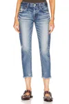 Moussy Mv Ridgeway Tapered Jeans In Blue In Blue