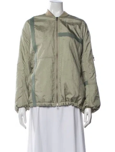 Pre-owned Moussy Nylon Bomber Jacket In Green