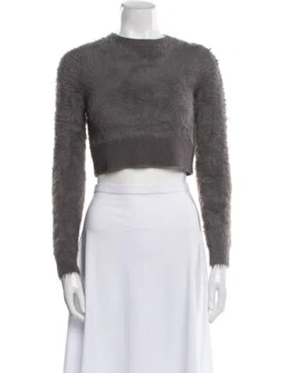 Pre-owned Moussy Nylon Crew Neck Sweater In Gray