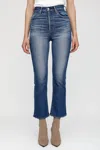 Moussy Otis Flare High Jean In Blu In Blue