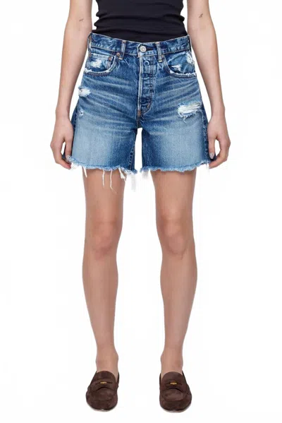 Moussy Pelham Long Shorts In Blue