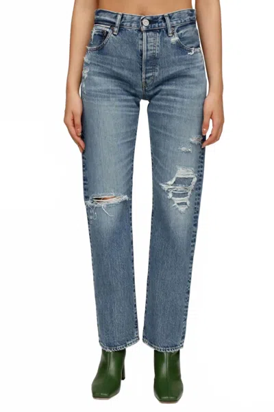 Moussy Plymouth Straight Jean In Blue