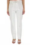 Moussy Raintrec Straight Jeans In White In White