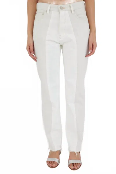 MOUSSY RAINTREC STRAIGHT JEANS IN WHITE