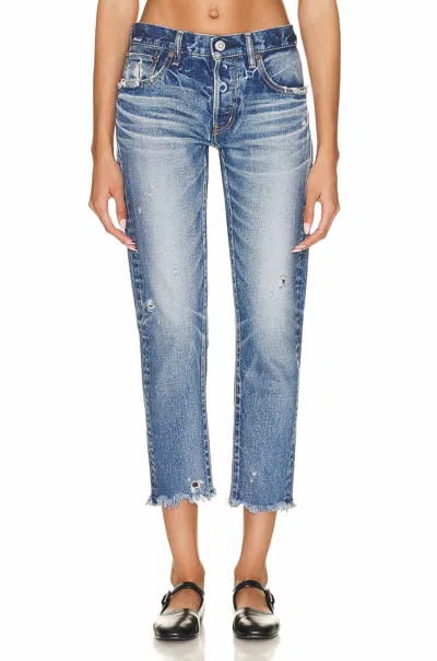 Moussy Ridgeway Tapered Jeans In Blue