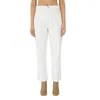 Moussy Robco Wide Straight Leg Pants In White In Multi