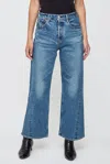 Moussy Salisbury Wide Pants In Blue In Blue