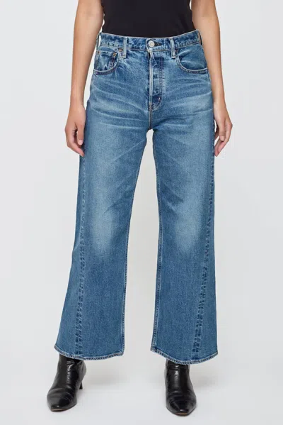 Moussy Salisbury Wide Pants In Blue