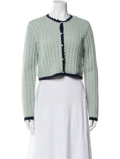 Pre-owned Moussy Scoop Neck Sweater In Green