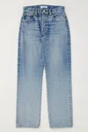 Moussy Shalen Straight Jean In Light Blue In Blue