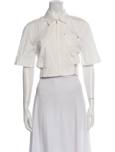 Pre-owned Moussy Short Sleeve Top In White