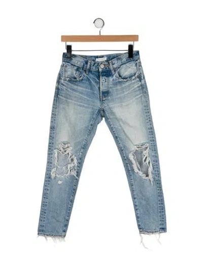 Pre-owned Moussy Skinny Leg Pants In Blue