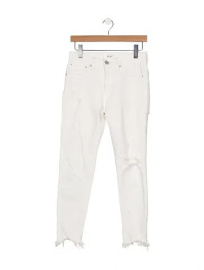 Pre-owned Moussy Skinny Leg Pants In White