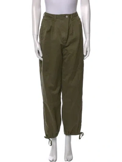 Pre-owned Moussy Straight Leg Pants In Green