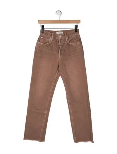 Pre-owned Moussy Straight Leg Pants In Neutrals