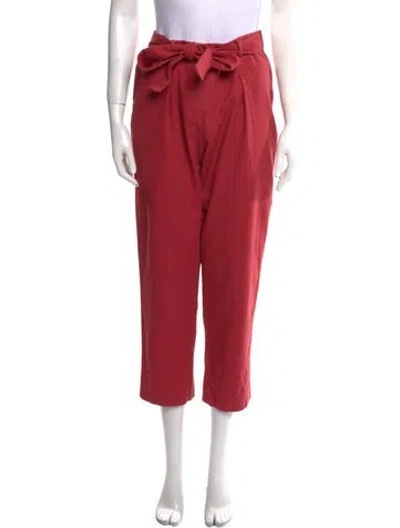 Pre-owned Moussy Straight Leg Pants In Red