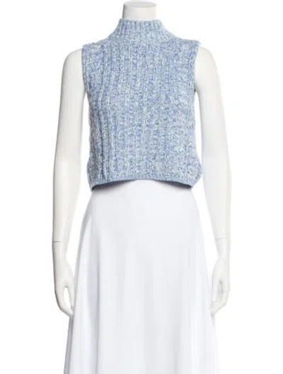 Pre-owned Moussy Striped Mock Neck Sweater W/ Tags In Multi