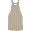 MOUSSY SWARM DELTA TANK TOP IN BEIGE