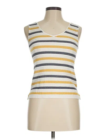 Pre-owned Moussy Tank Top Yellow Plunge Neckline Tops