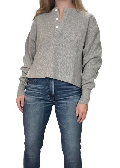 Moussy Thermal Top In Heather Gray In Grey