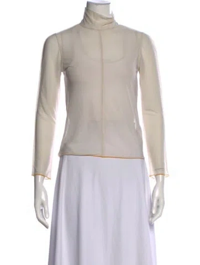 Pre-owned Moussy Turtleneck Long Sleeve Top In Neutral