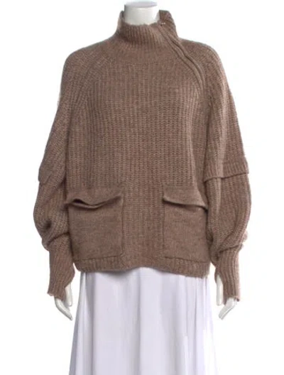 Pre-owned Moussy Turtleneck Sweater In Neutral