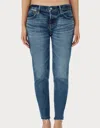 Moussy Velden Tapered Mid Rise Jeans In Blue In Blue