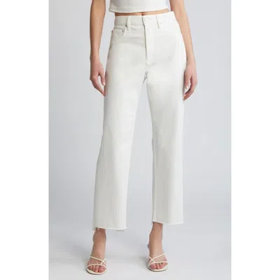 Moussy Vintage Amherst High Waist Step Raw Hem Wide Leg Jeans