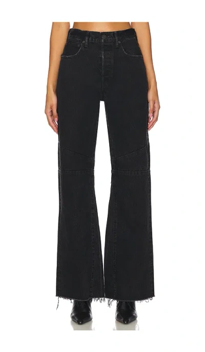 Moussy Vintage Angeline Switching Flare In 블랙