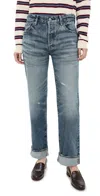 Moussy Vintage Aquebogue Straight Jeans Blue In Blue