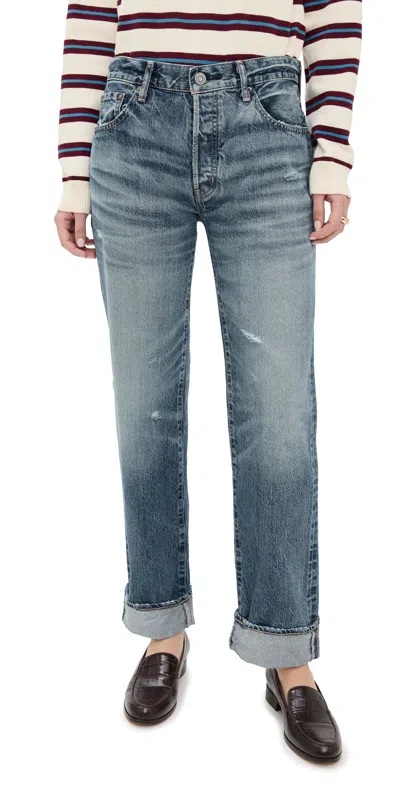 Moussy Vintage Aquebogue Straight Jeans Blue