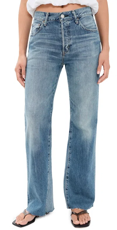 Moussy Vintage Asheville Remake Flare Jeans Blue