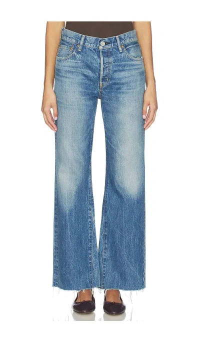 Moussy Vintage Atlantis Remake Flare Jeans In Blue
