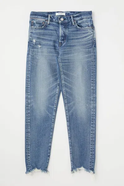Moussy Vintage Avenal Tapered Mid Rise Jean In Blue