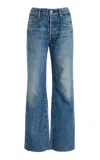 Moussy Vintage Bartow Mid-rise Straight-leg Jeans In Blue